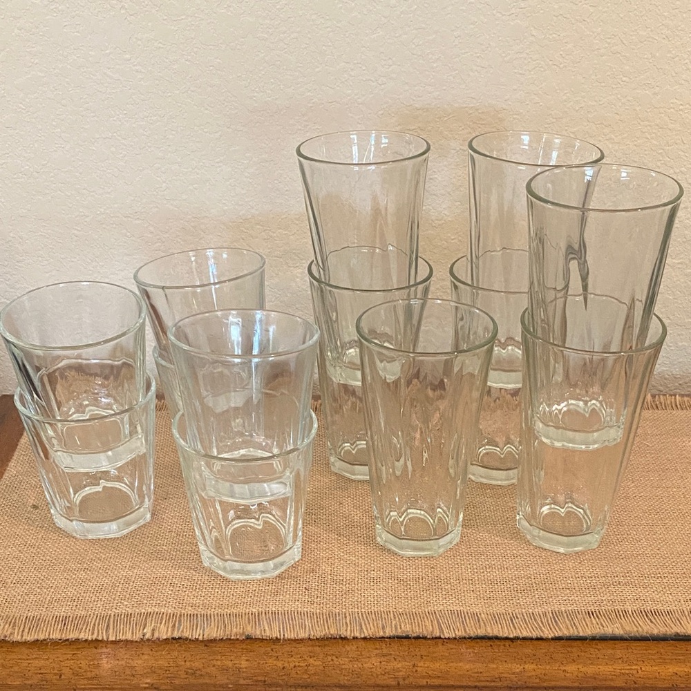 Clear Glass Beverage Tumblers - service of 5